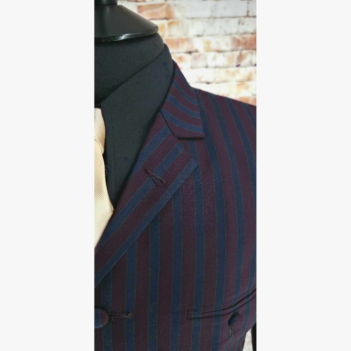 Kavanagh- Burgundy & Blue Striped Jacket