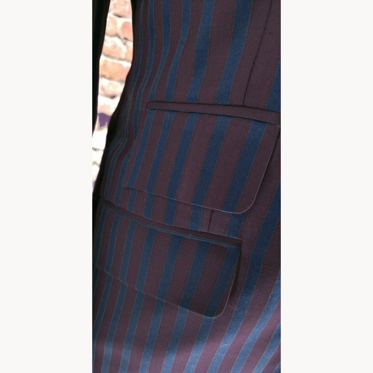 Kavanagh- Burgundy & Blue Striped Jacket