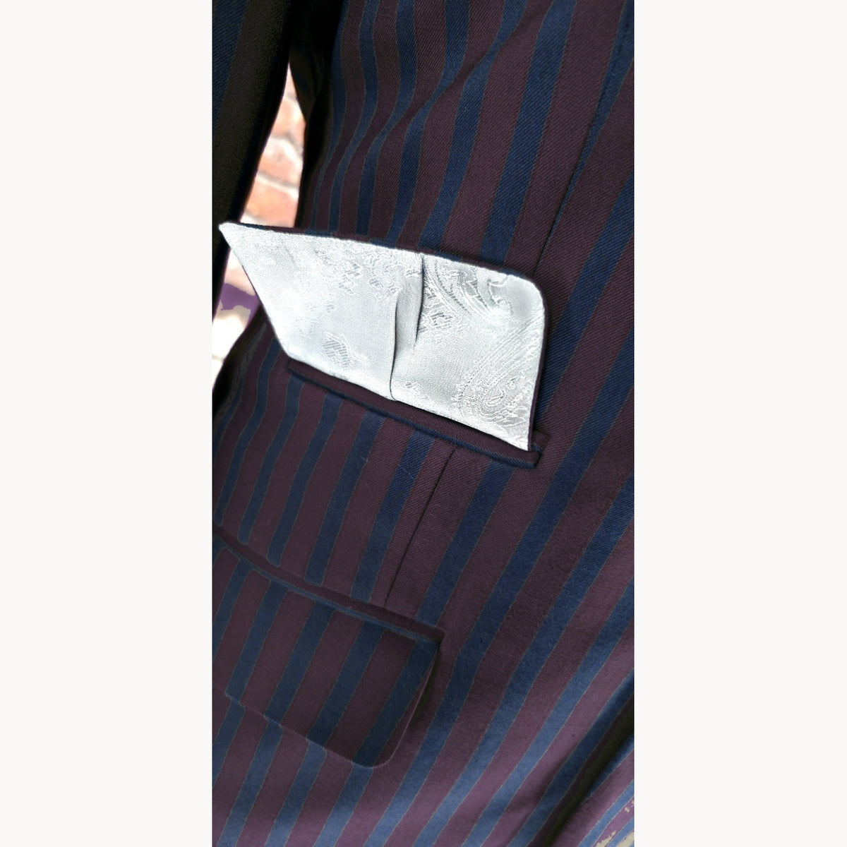 Kavanagh- Burgundy & Blue Striped Jacket