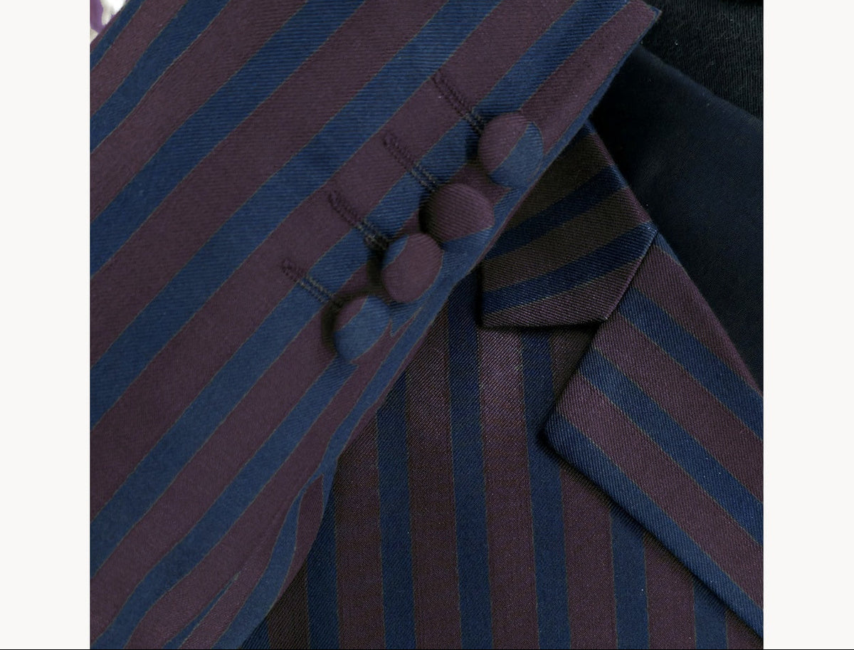 Kavanagh- Burgundy & Blue Striped Jacket