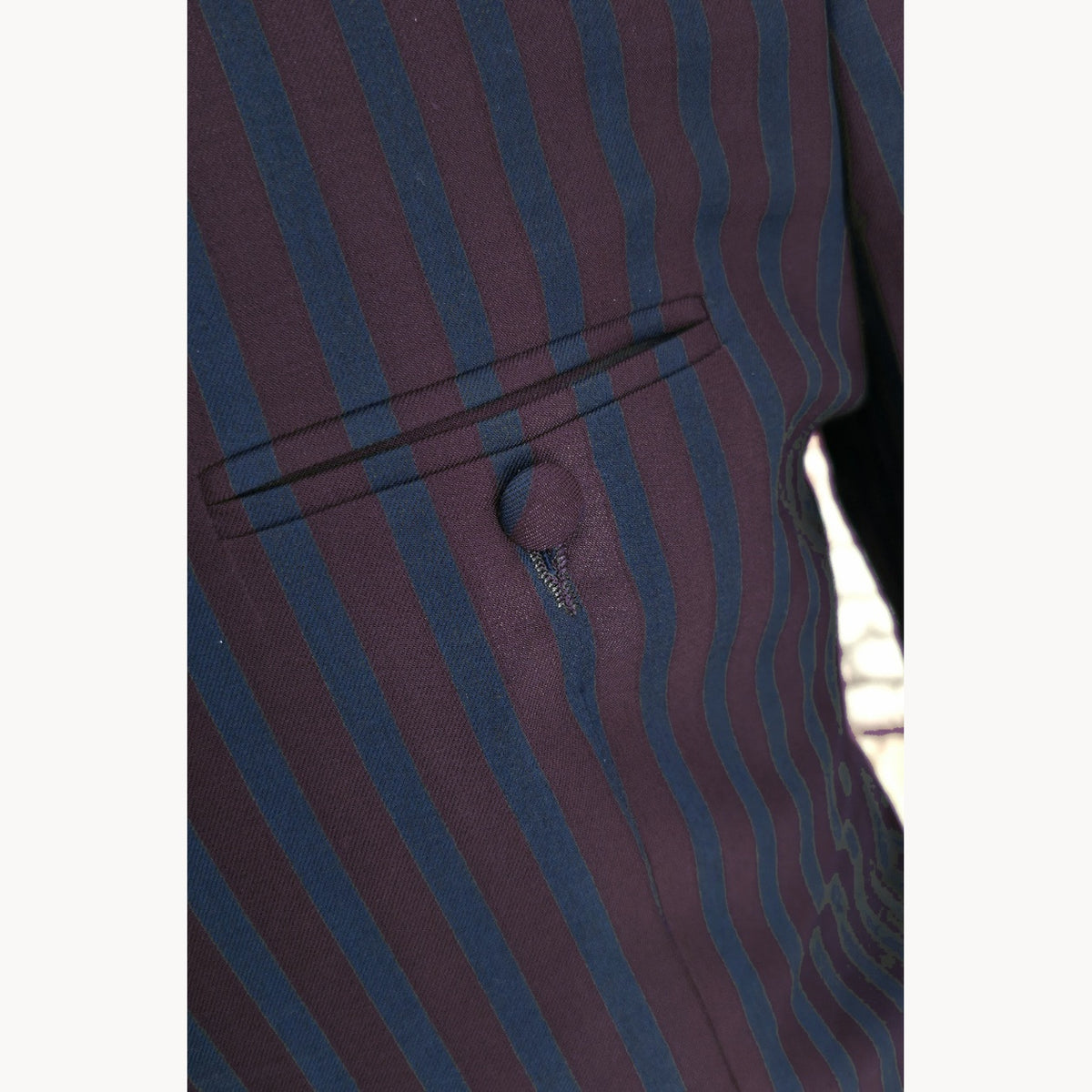 Kavanagh- Burgundy & Blue Striped Jacket