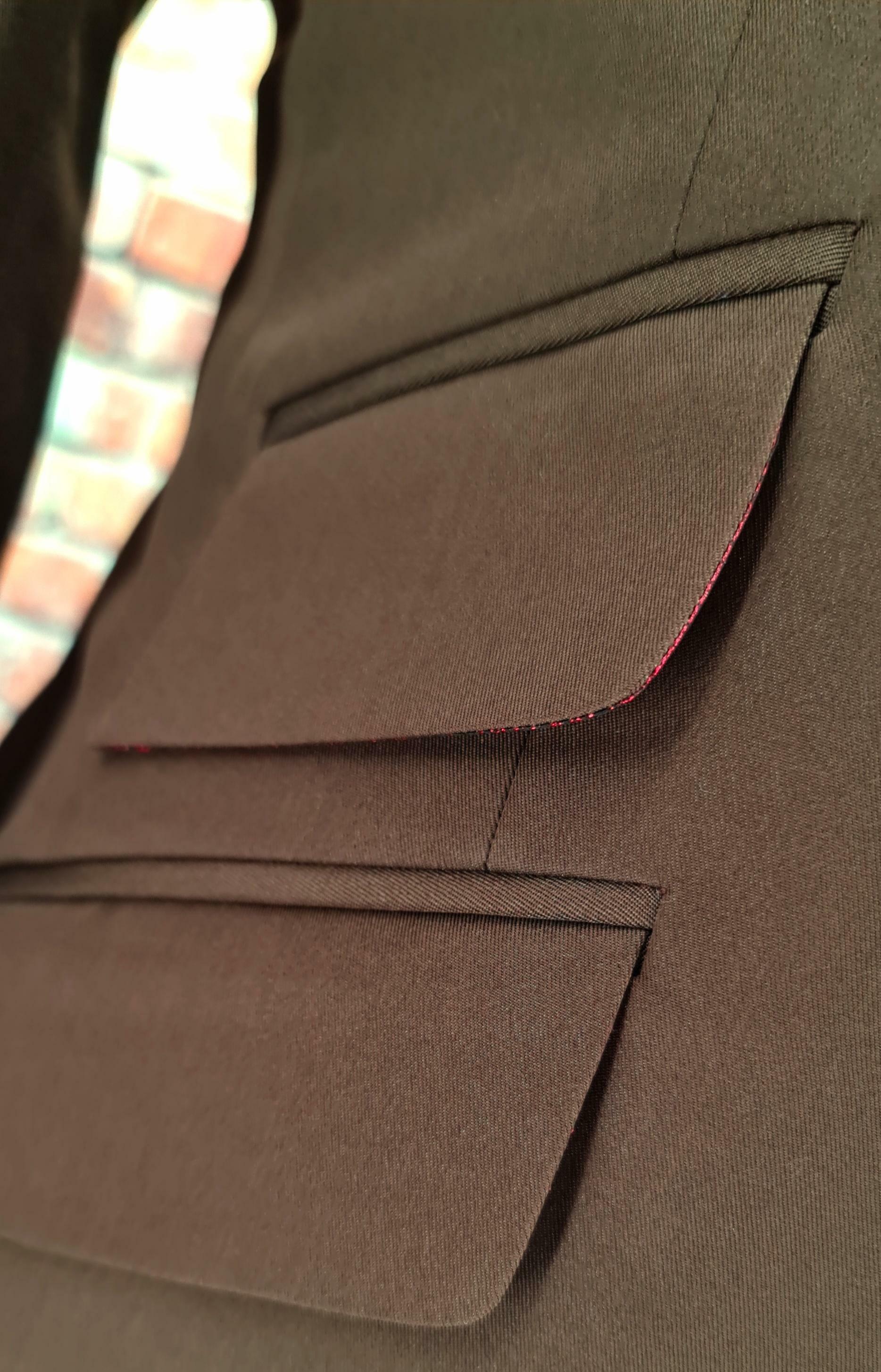 Karloff - Choc Brown Three Button Mod Suit