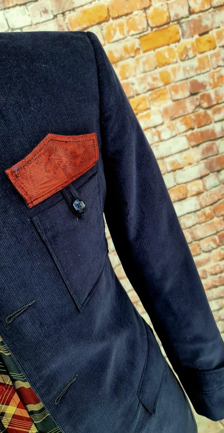 Dylan- Navy Corduroy Trucker Jacket