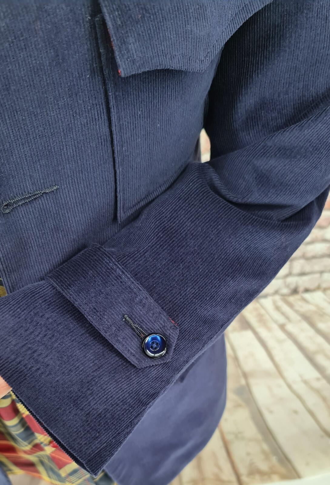 Dylan- Navy Corduroy Trucker Jacket