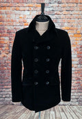Mangan-  High Collared Jet Velvet Jacket