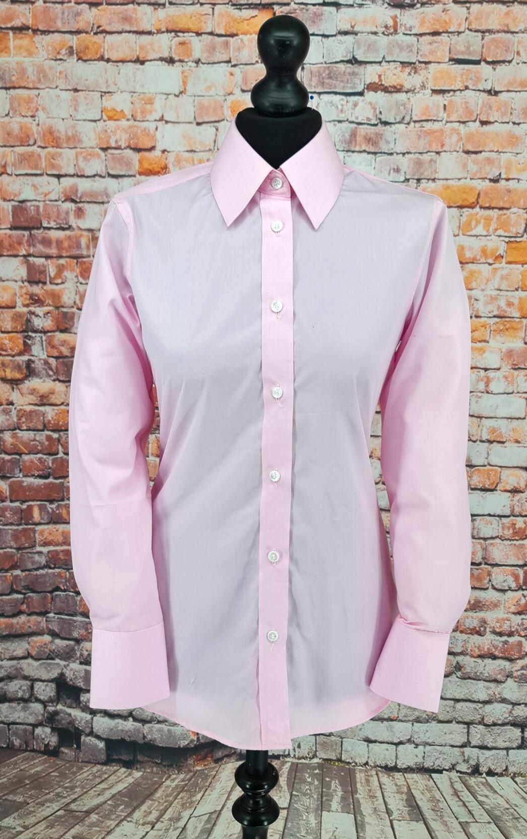 Sophie - Ladies Peony Pink Cotton Shirt