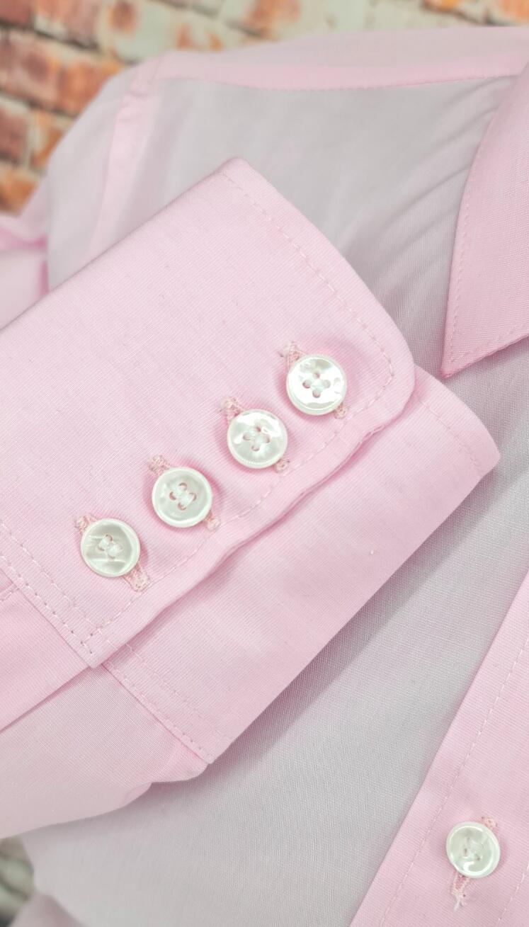 Sophie - Ladies Peony Pink Cotton Shirt