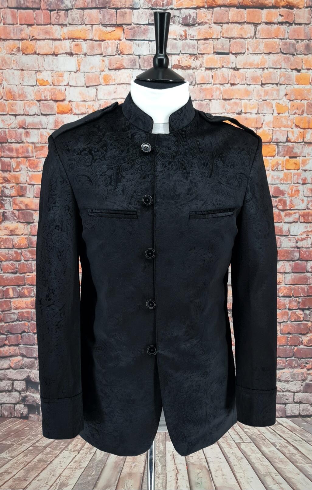 "Indy"  Black Paisley Velvet Jacket