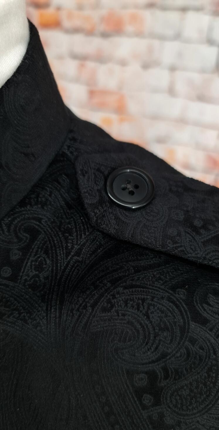 "Indy"  Black Paisley Velvet Jacket