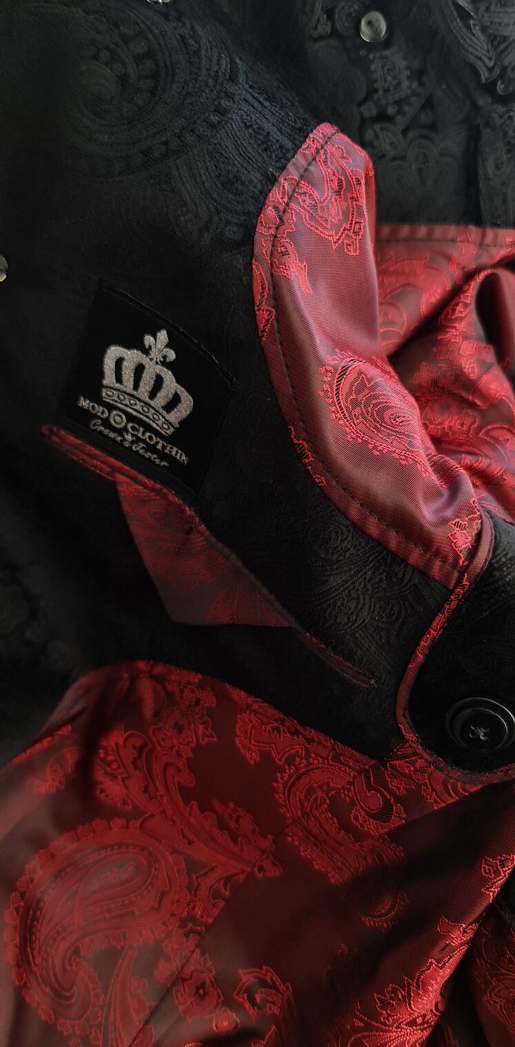 "Indy"  Black Paisley Velvet Jacket