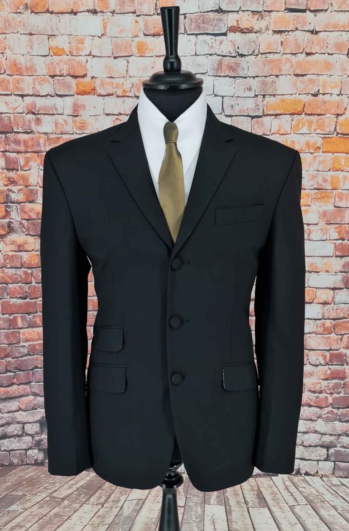 Marcus - Classic Black Three Button Suit