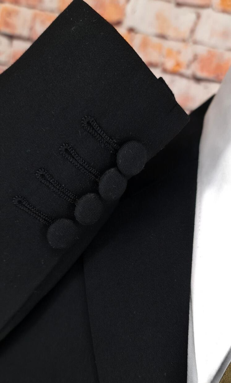 Marcus - Classic Black Three Button Suit