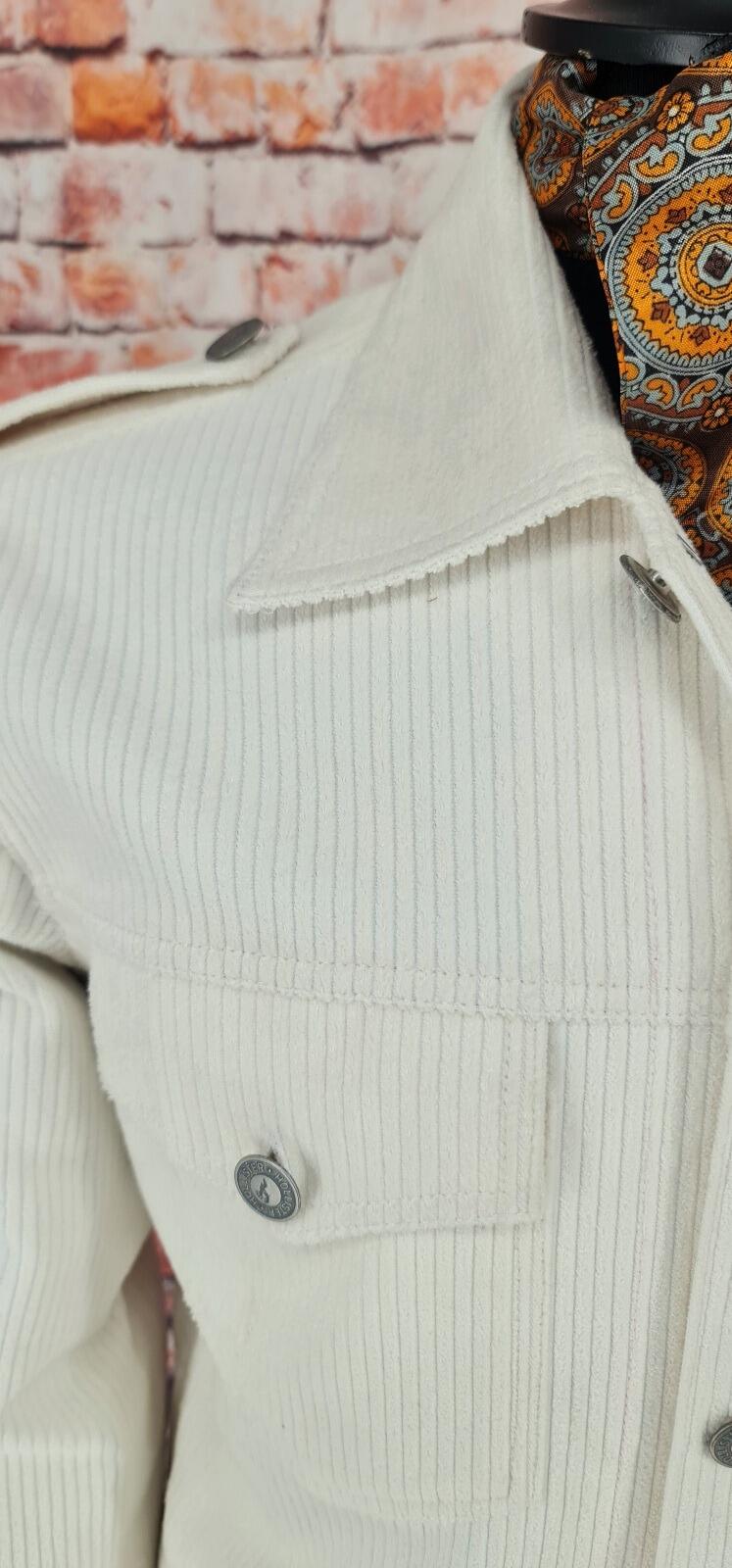 Rex - Off White Corduroy Trucker Jacket