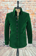 Simon - Bottle Green Late 60s Inspired Velvet Jacket