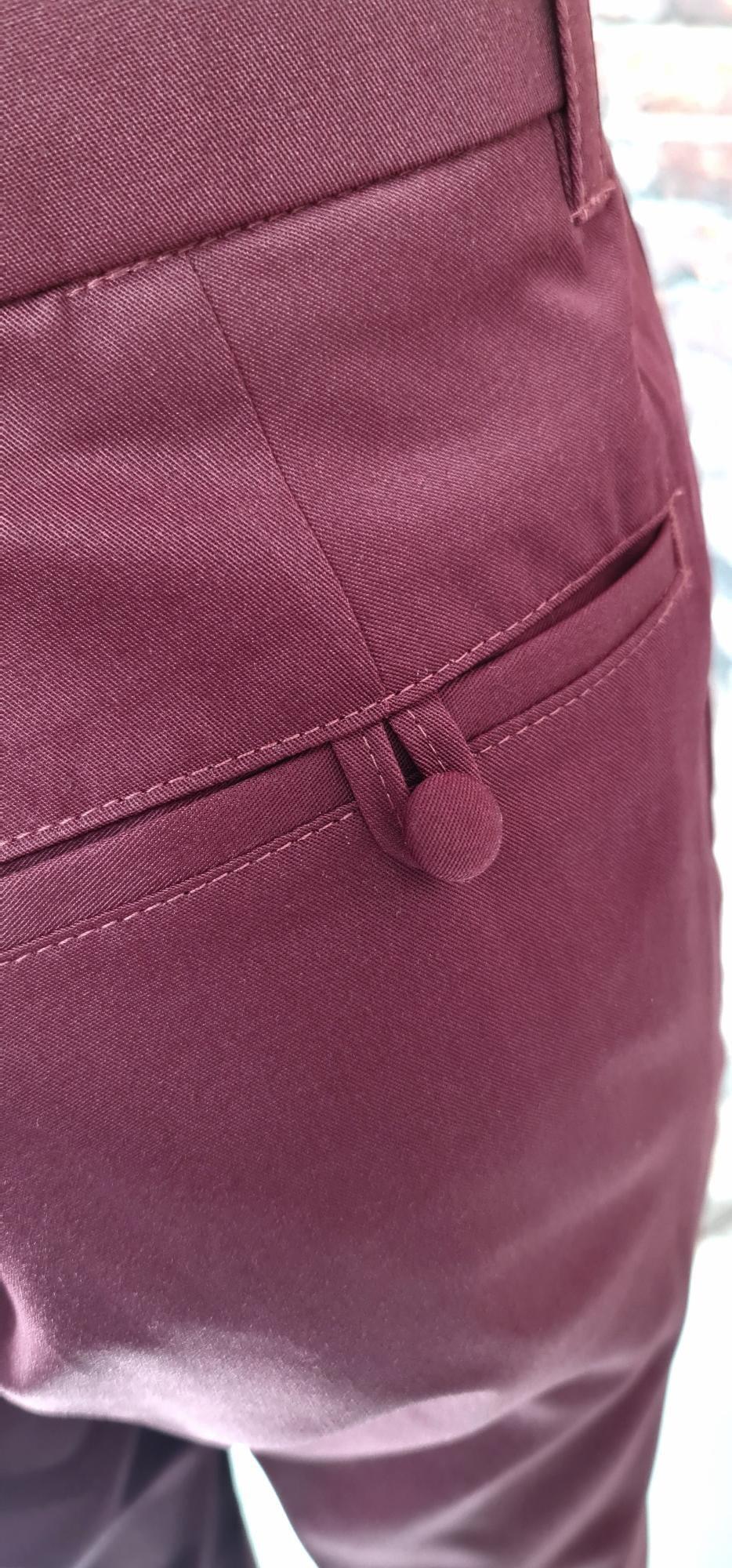 Harry Palmer Burgundy Sta Press Trouser By Modclothin