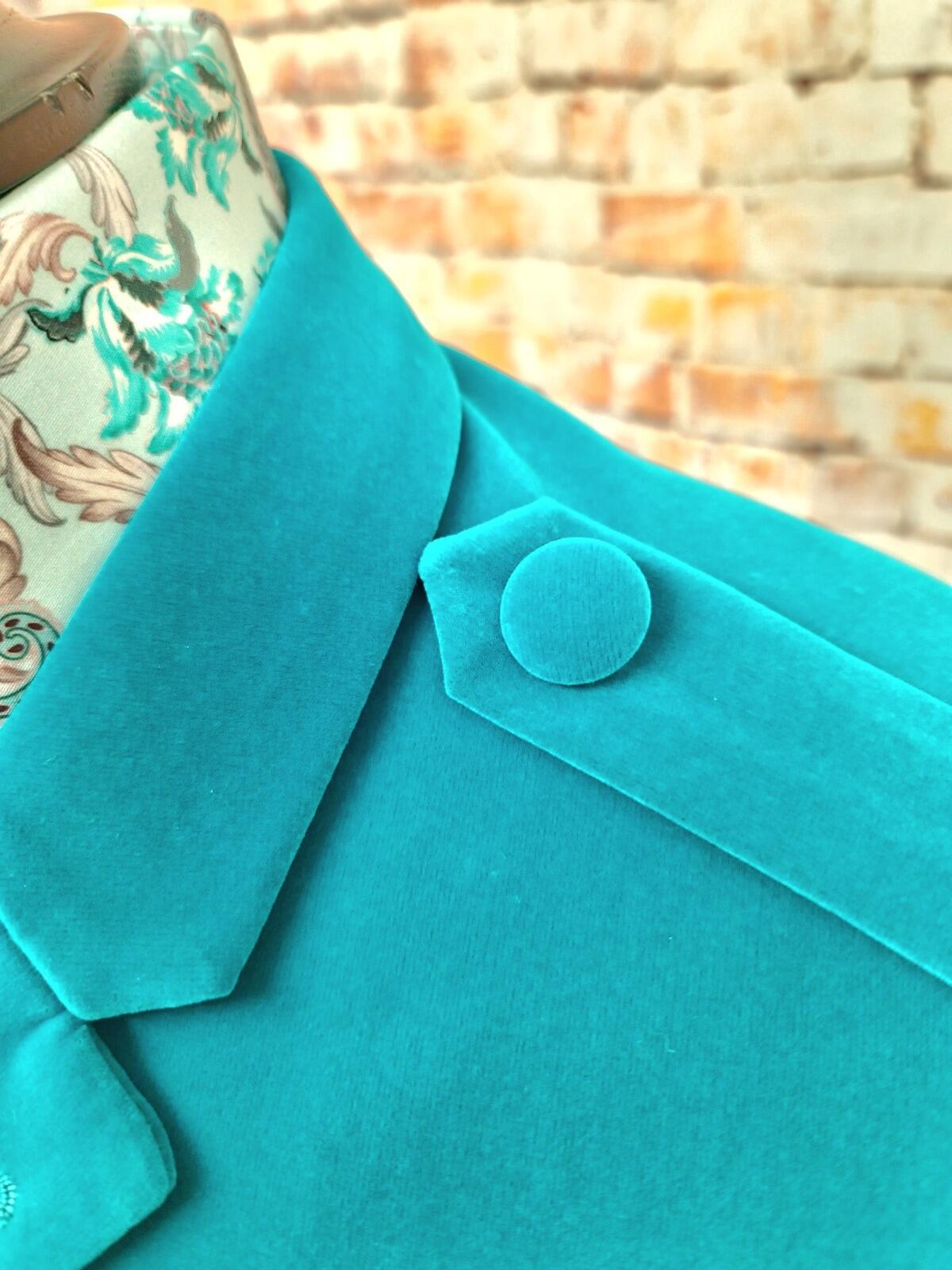 Atticus- Jade Velvet Safari Jacket