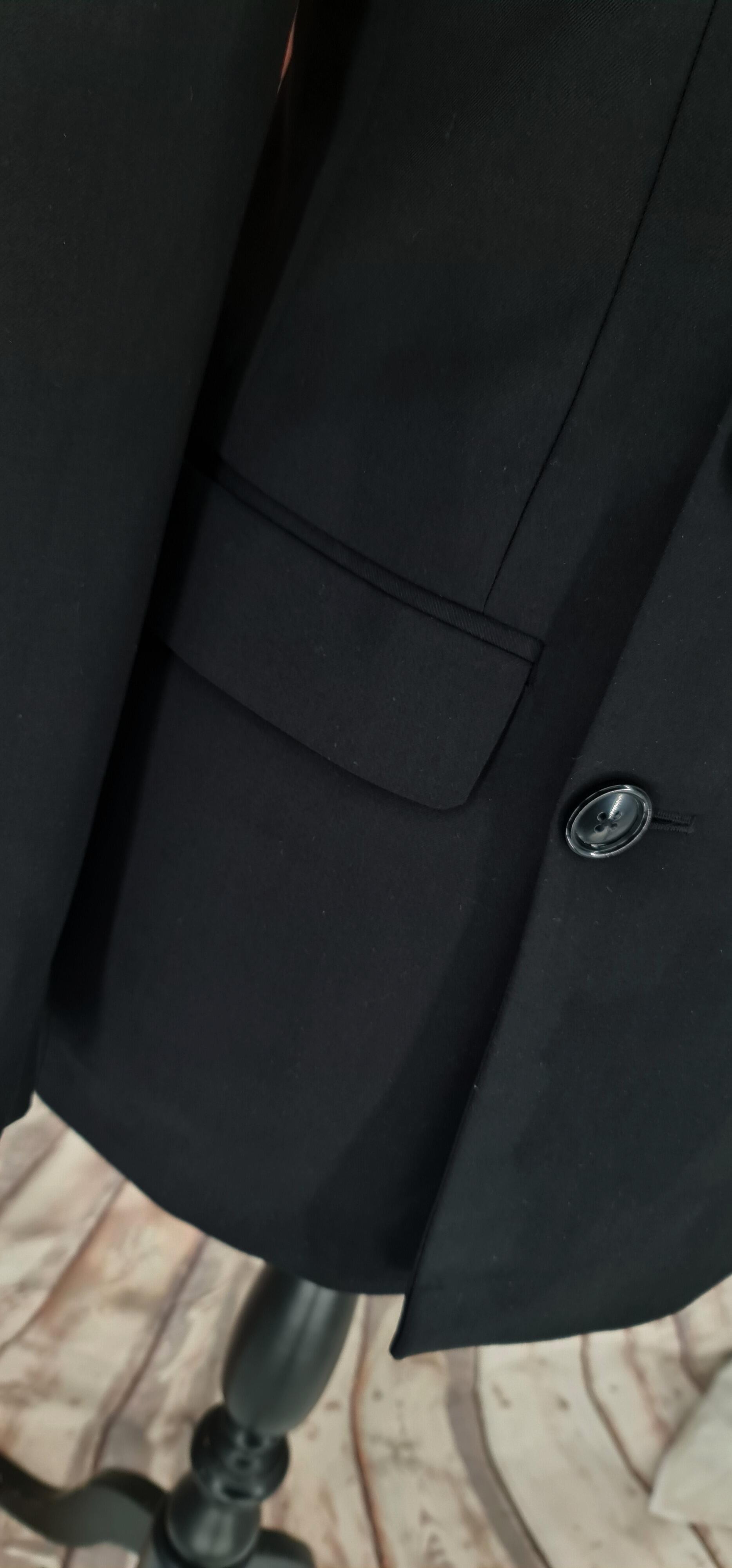 Stone - Black Double Breasted Jacket