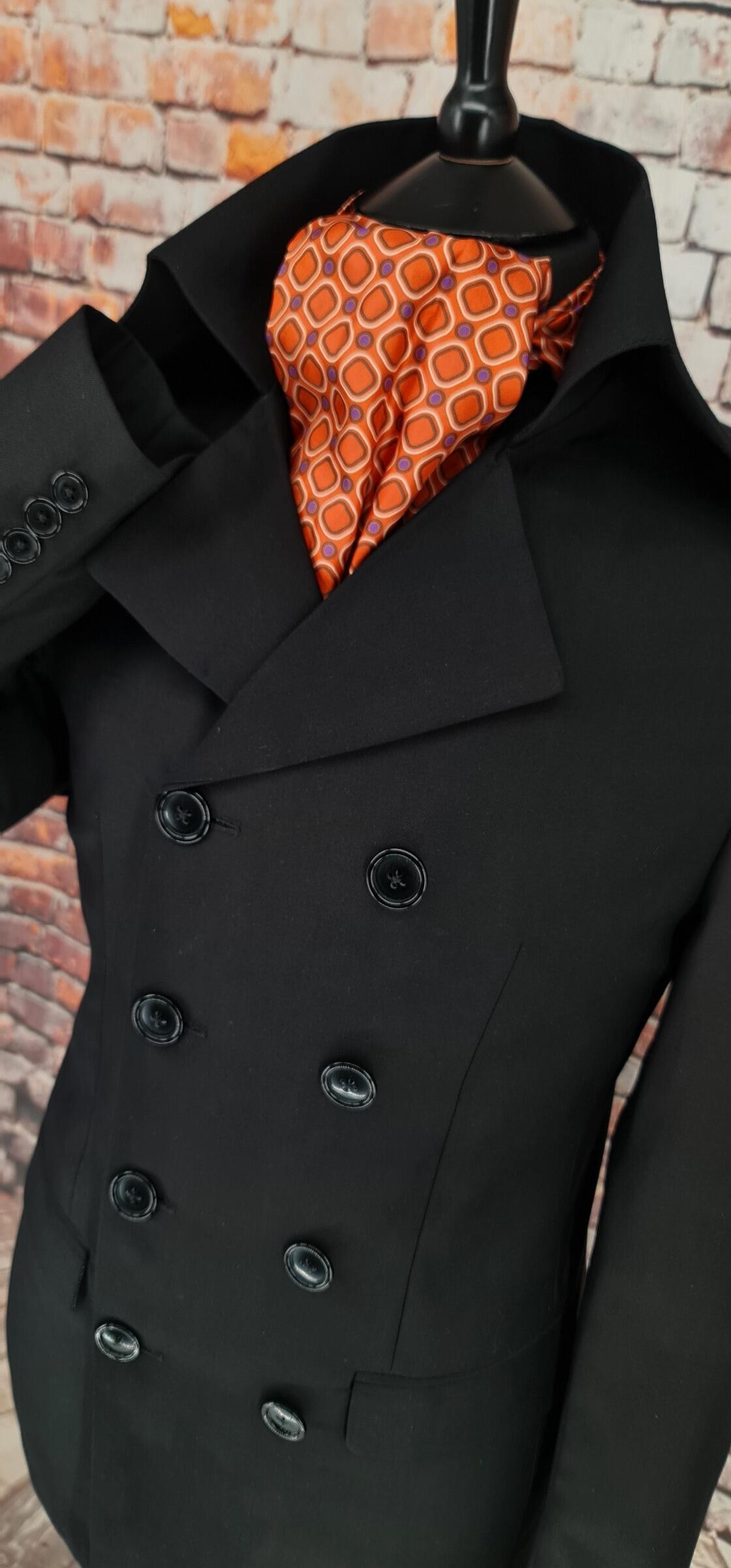 Stone - Black Double Breasted Jacket