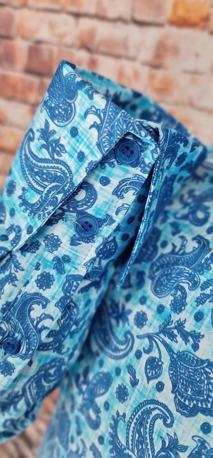 Olly - Vibrant Blue Paisley Shirt