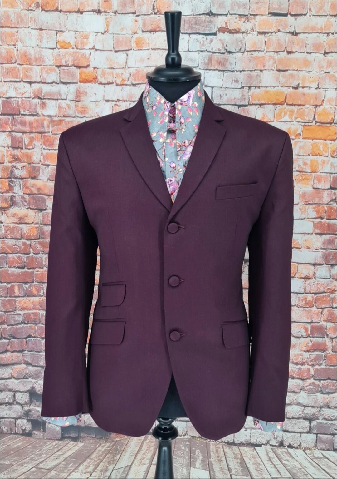 "Skipton" - Mulberry Two Tone Suit