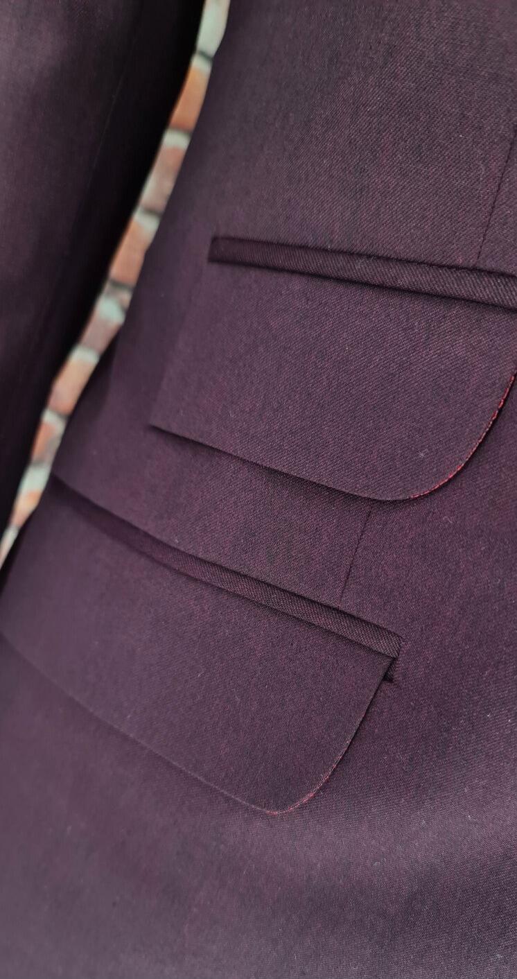 "Skipton" - Mulberry Two Tone Suit
