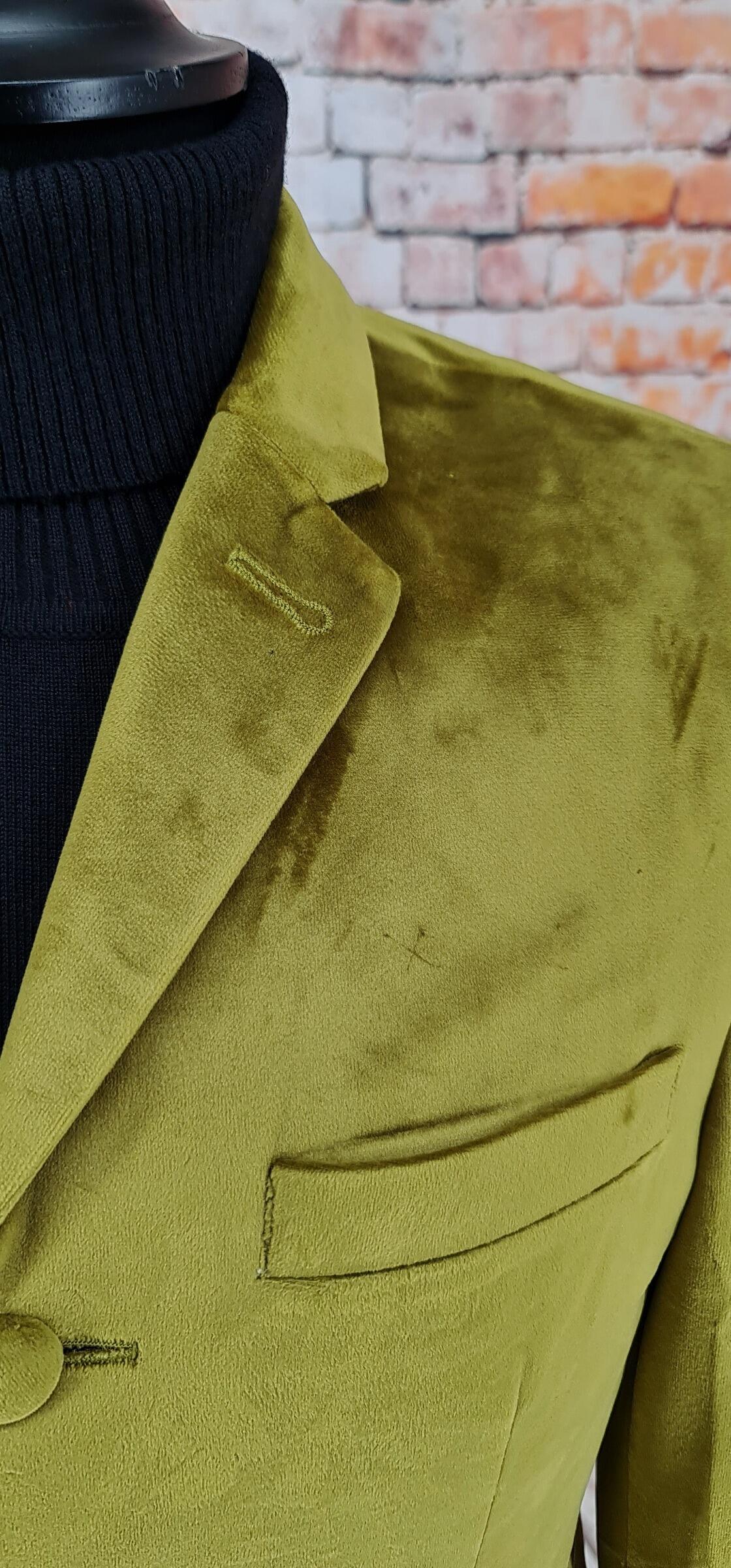 Vincent - Lime Velvet Jacket
