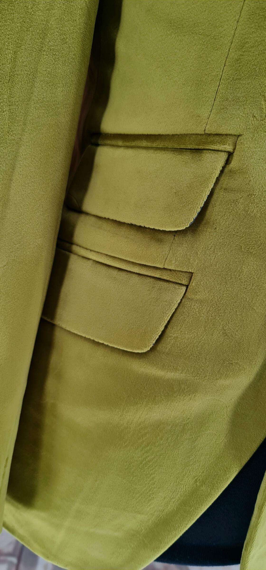 Vincent - Lime Velvet Jacket