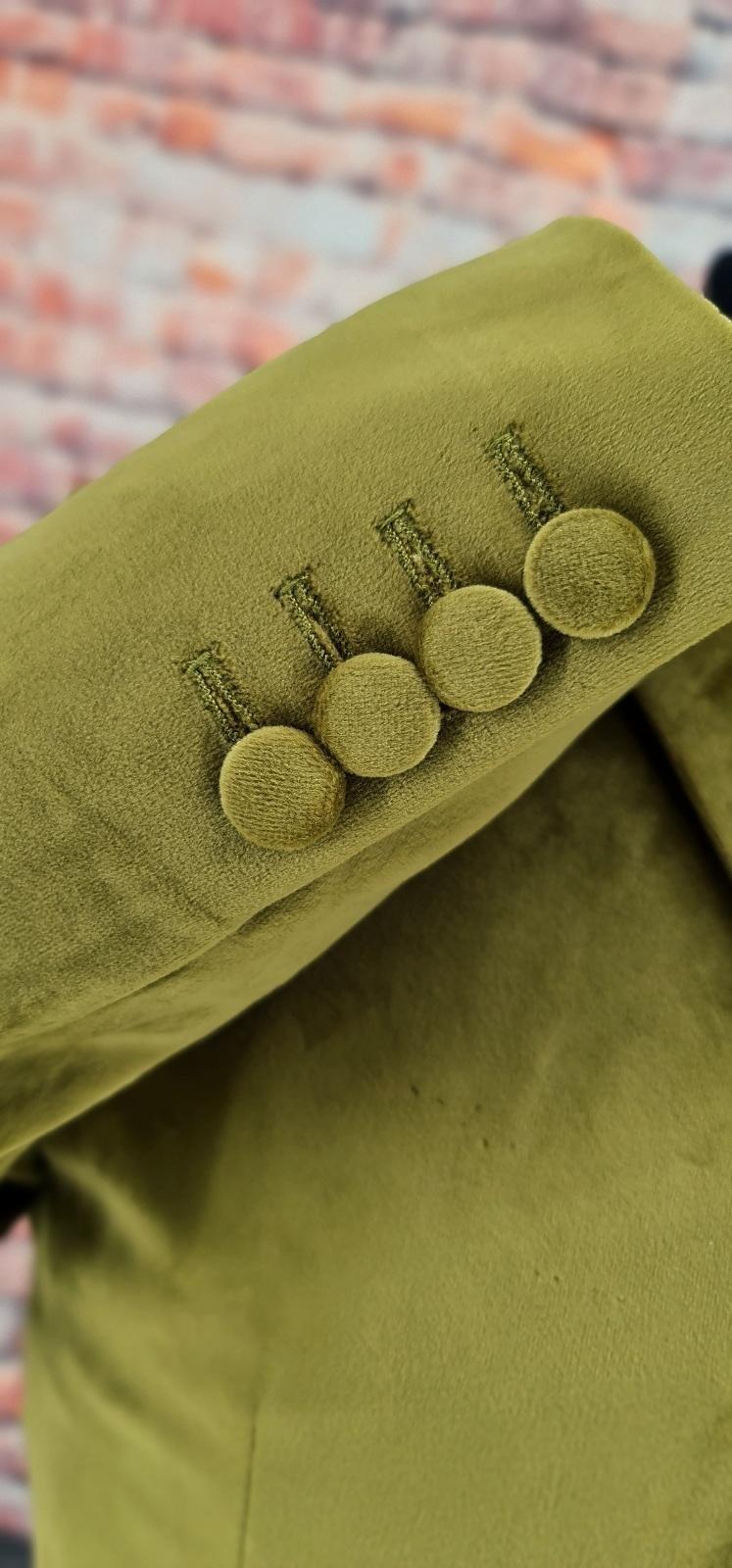 Vincent - Lime Velvet Jacket