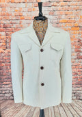Felix -  Ivory White Corduroy Safari Jacket