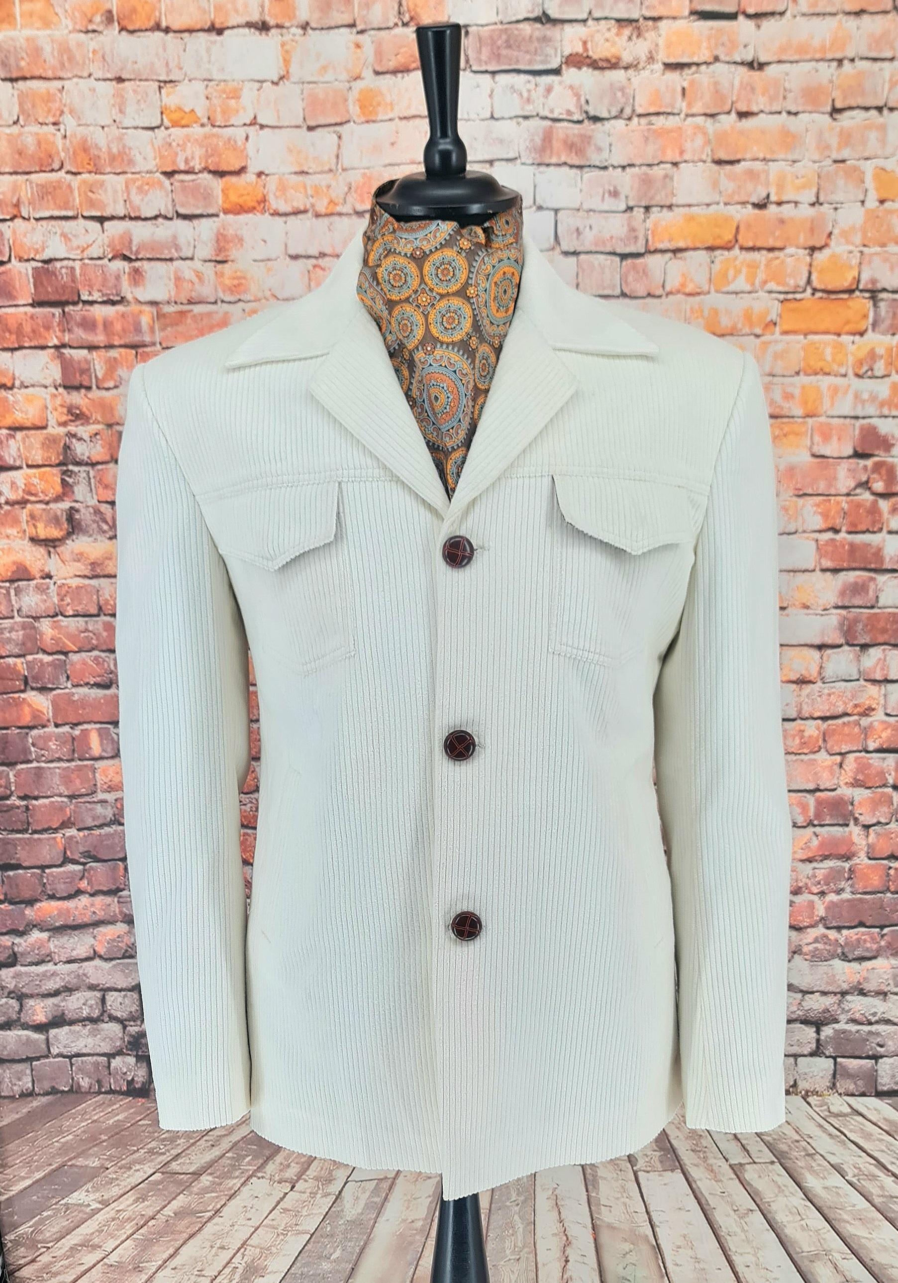 Felix -  Ivory White Corduroy Safari Jacket