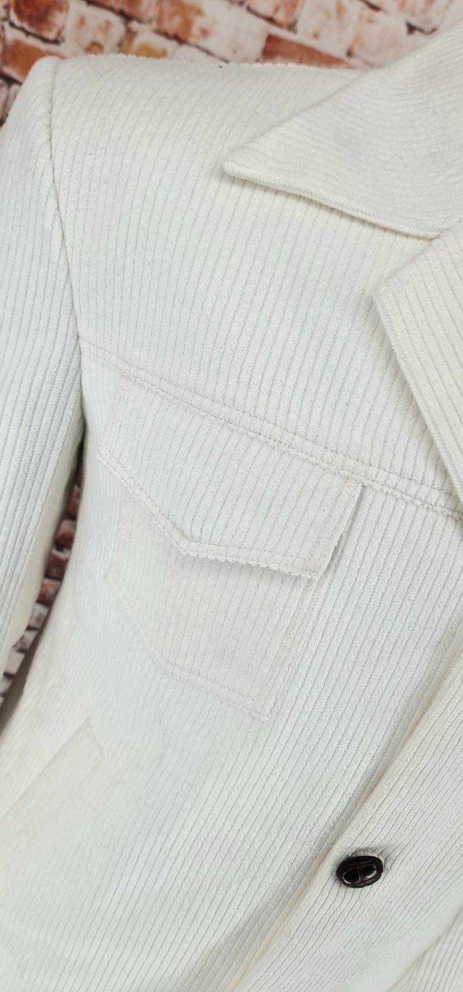Felix -  Ivory White Corduroy Safari Jacket