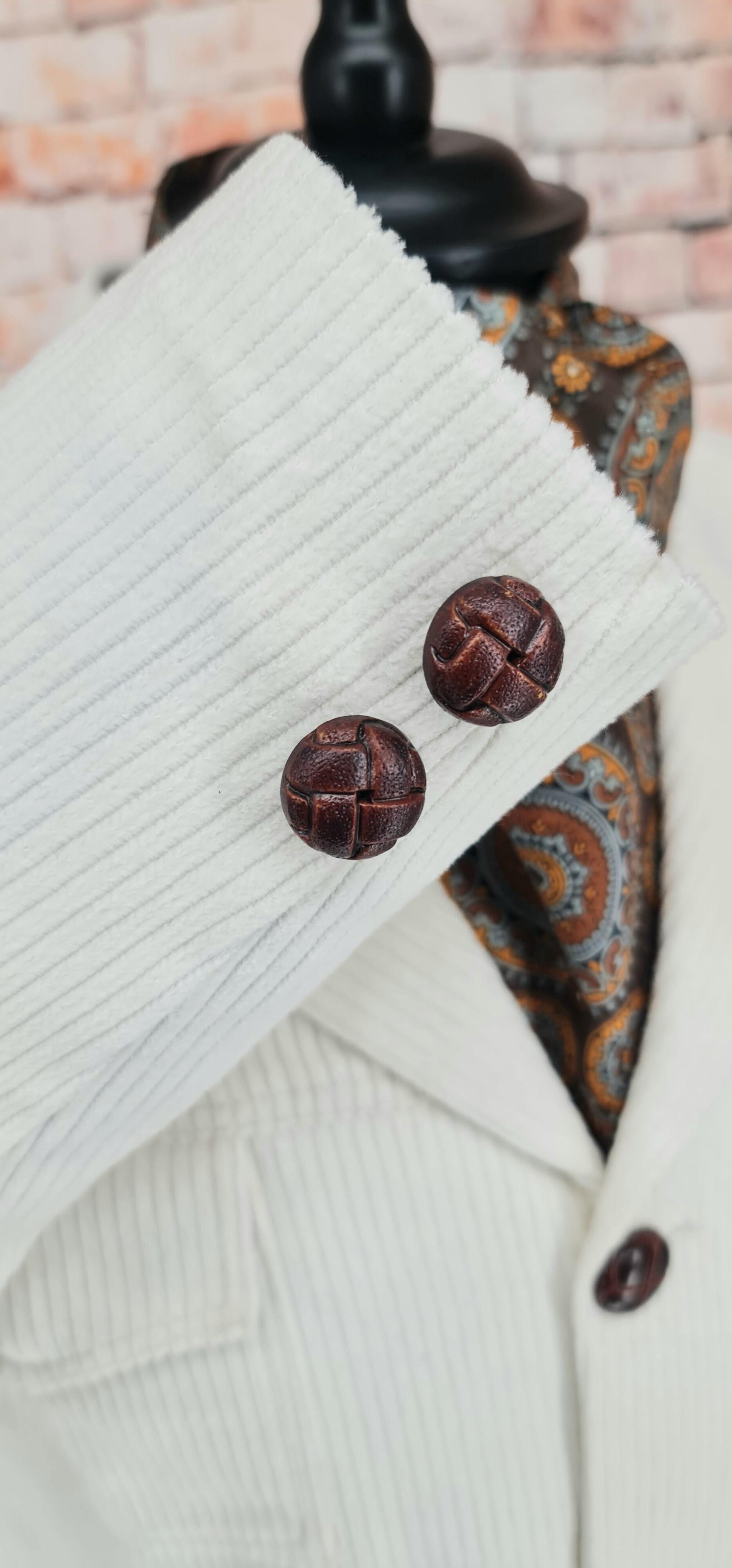 Felix -  Ivory White Corduroy Safari Jacket