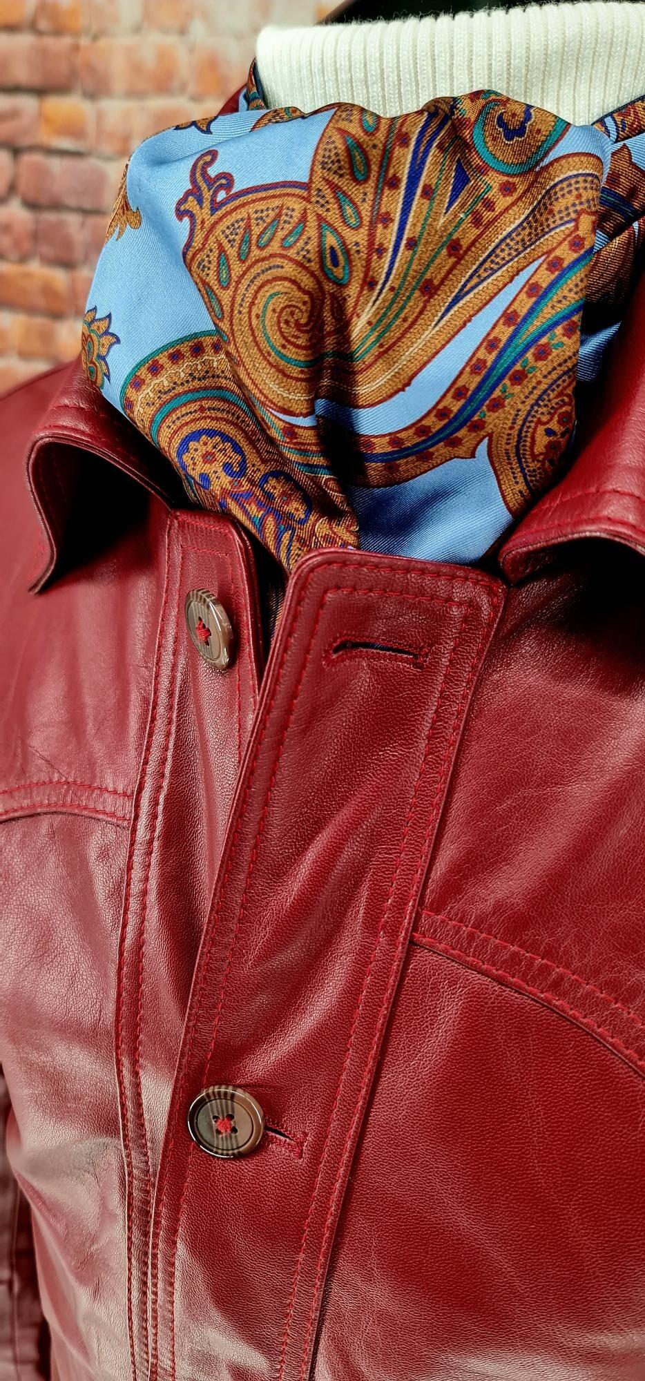 Leo - Rust Red Leather Coat
