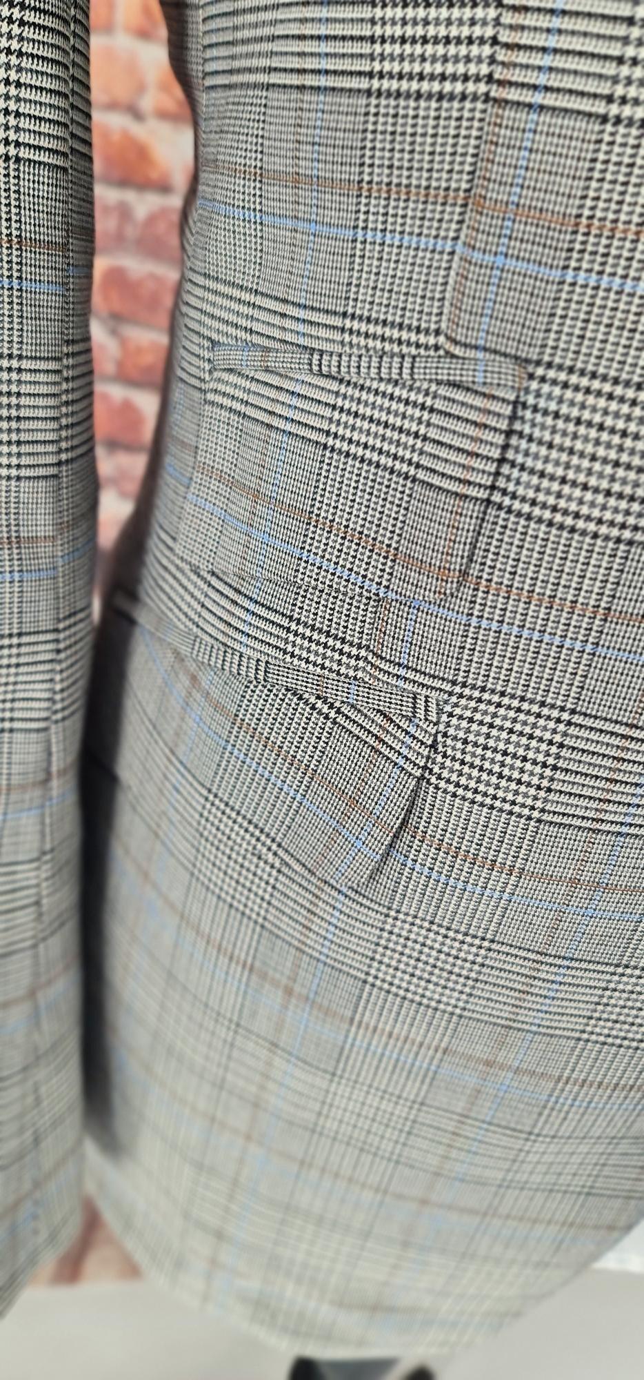 Lionheart Light Grey & Blue Pow Checked Suit