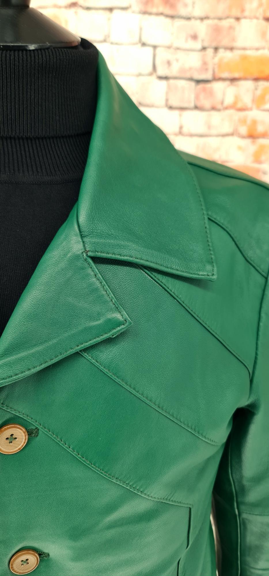 Zeb - Mens Green Leather Jacket