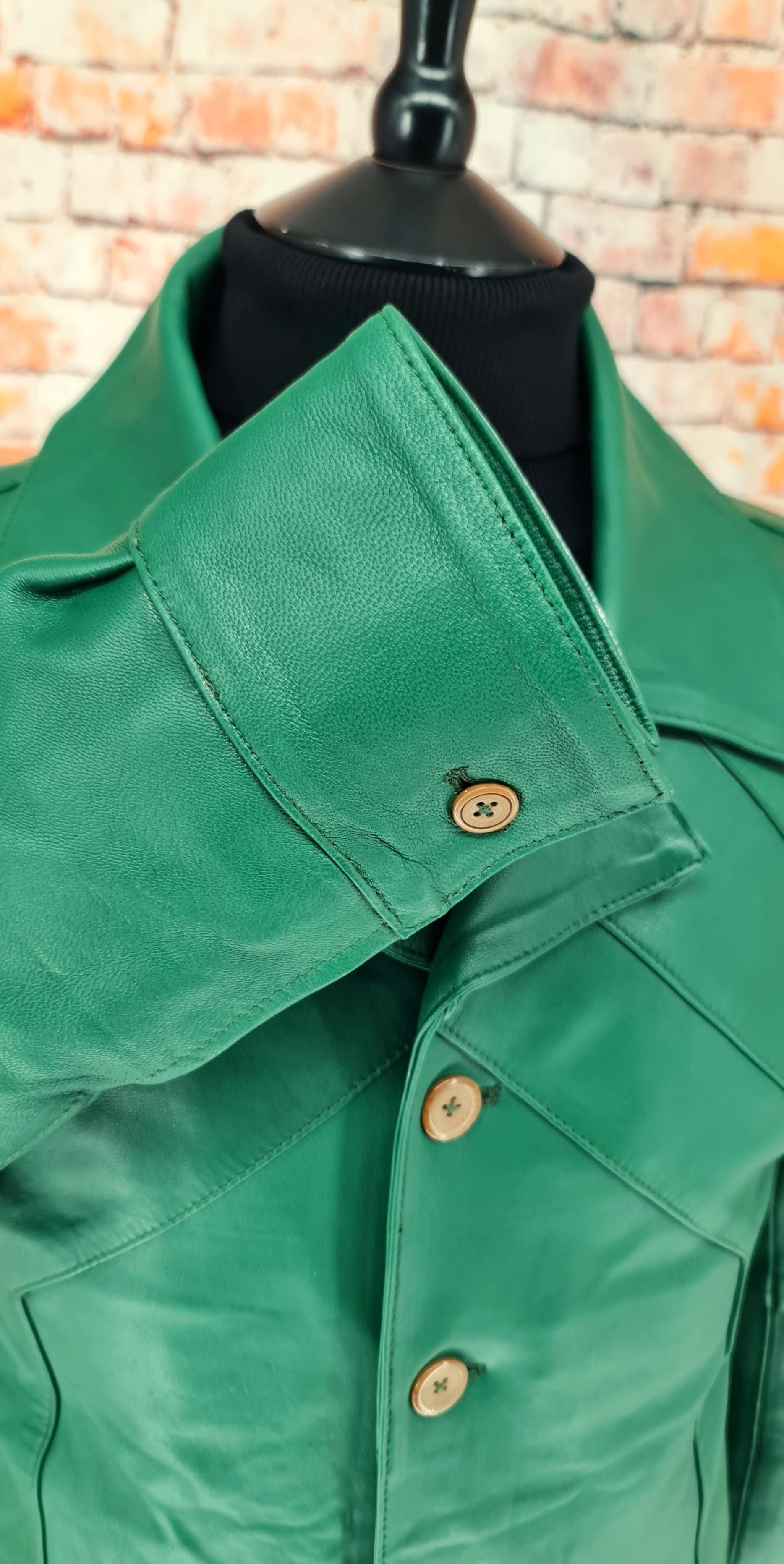 Zeb - Mens Green Leather Jacket