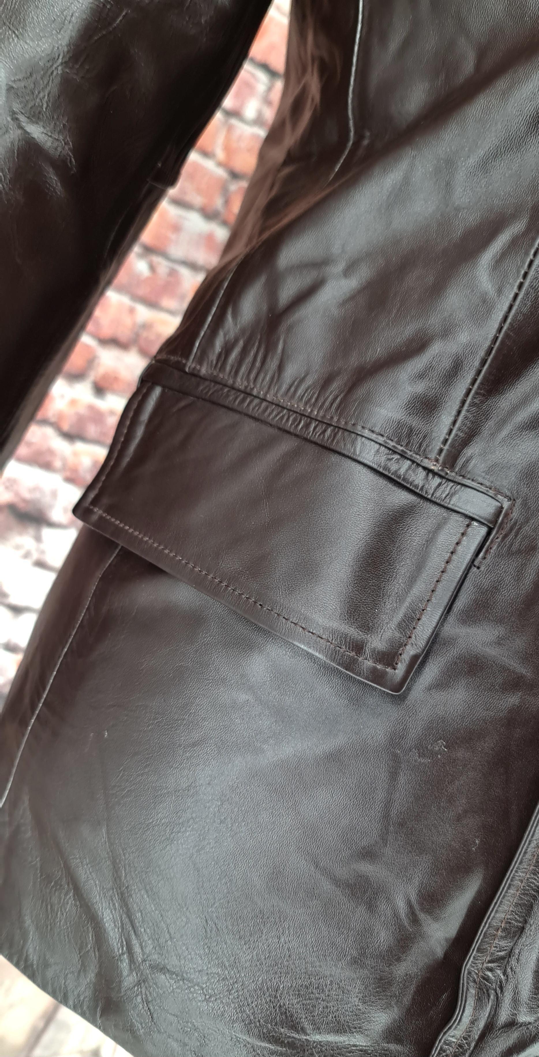 Foxley - Chocolate Brown Double Breasted Leather Jacket