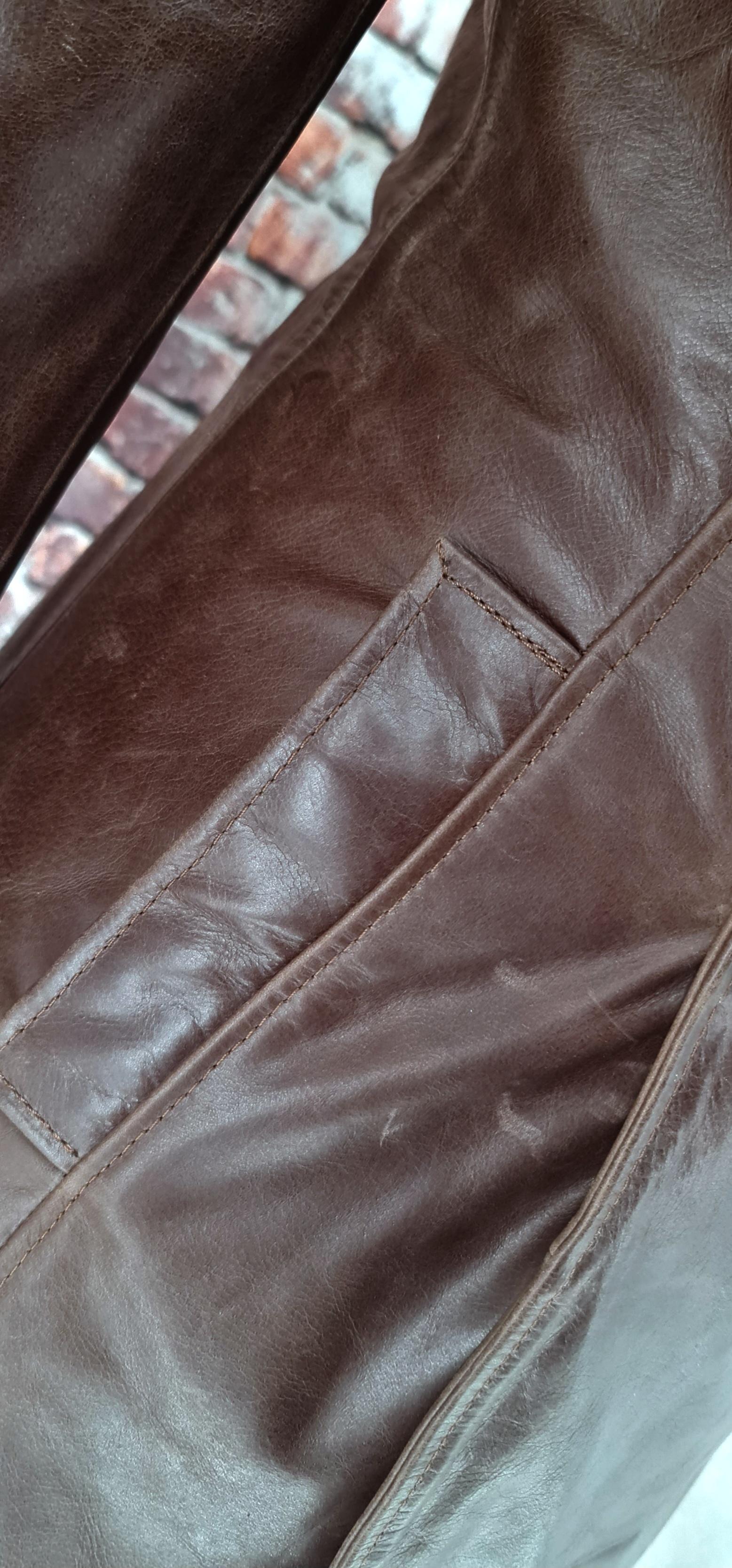 Frank - Men's Leather double Breasted Coat