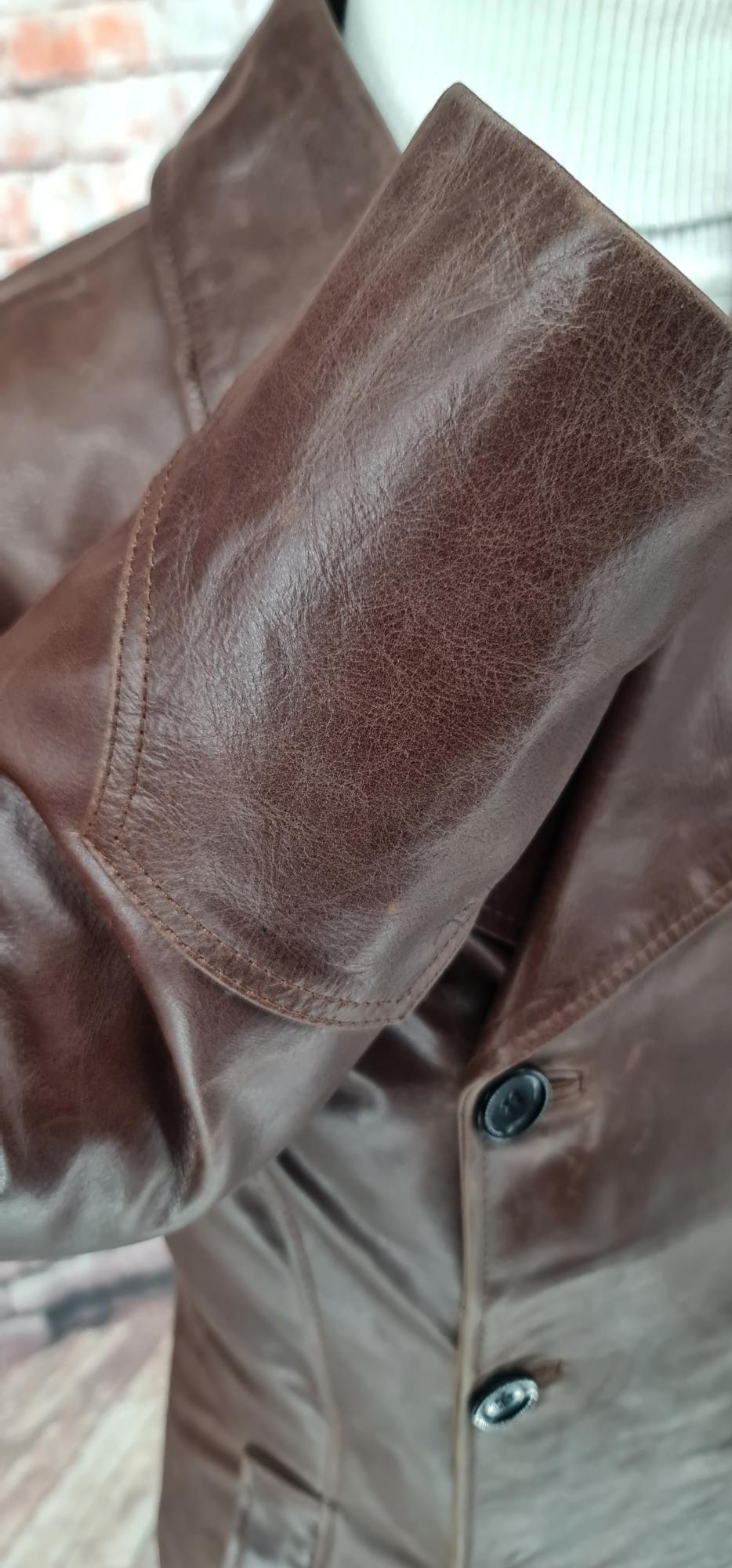 Frank - Men's Leather double Breasted Coat