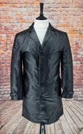 Croskery - Black Leather Coat.