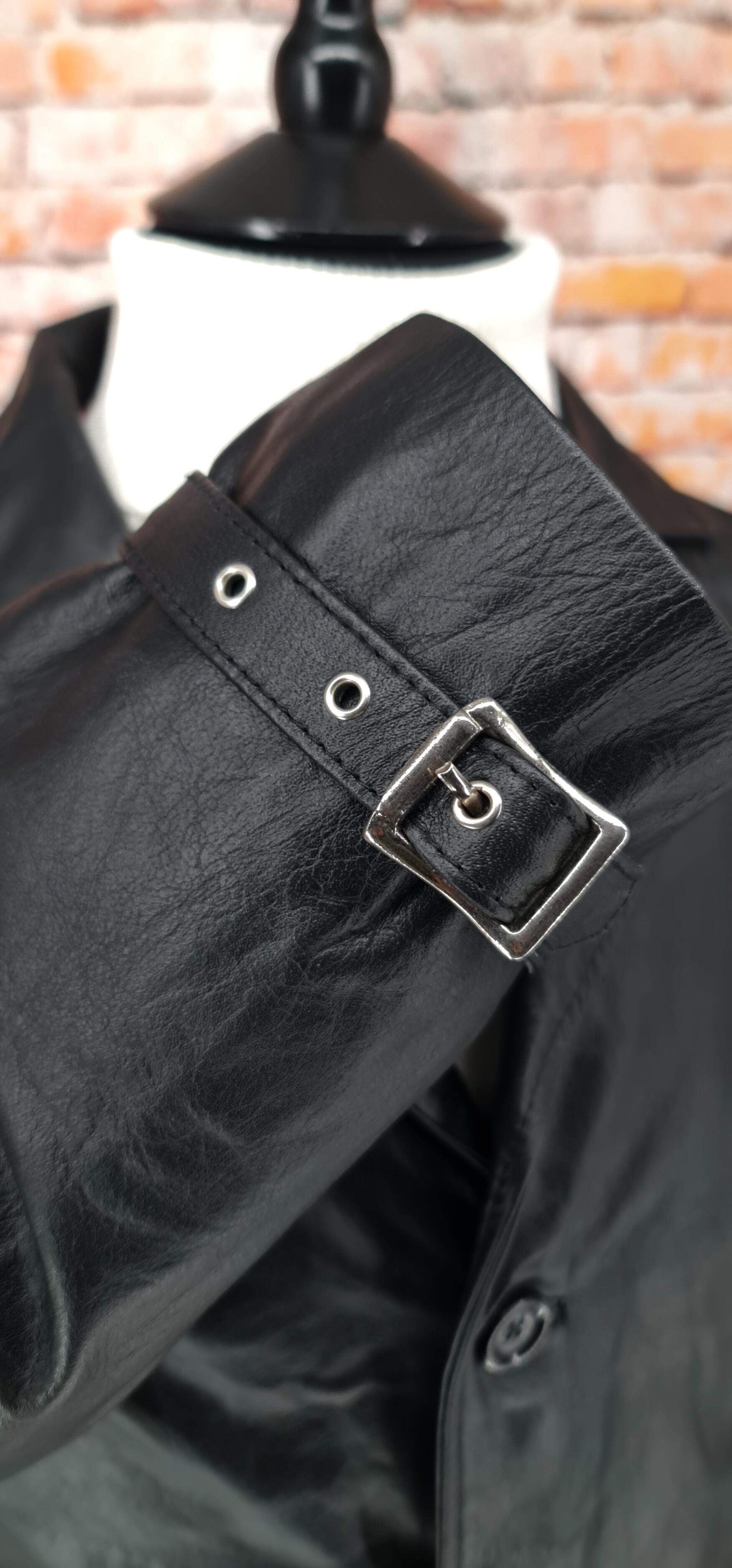 Croskery - Black Leather Coat.