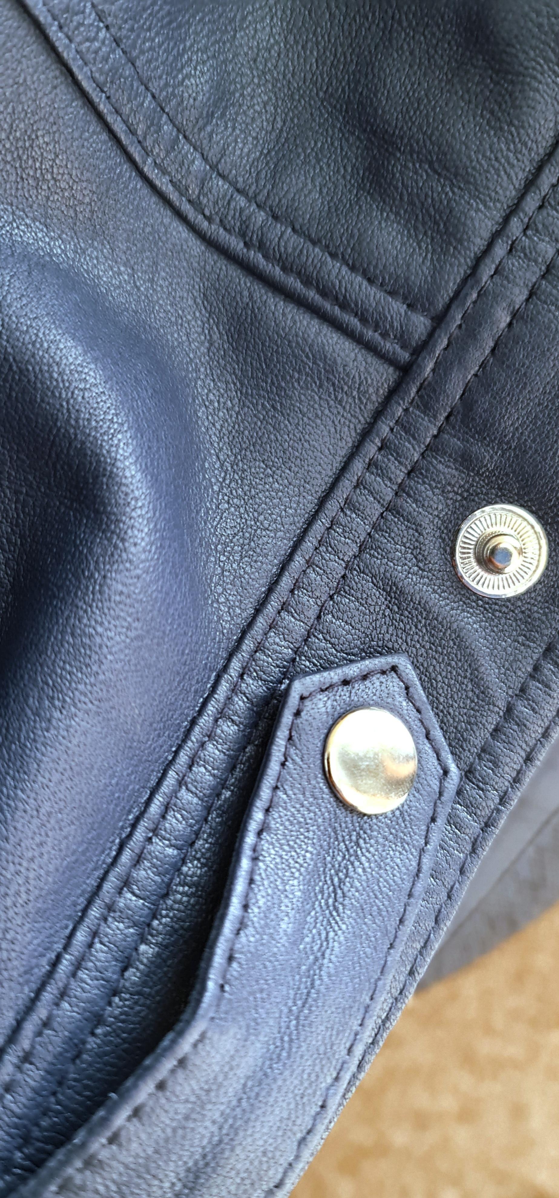 Weller- Indigo Leather Trucker Jacket