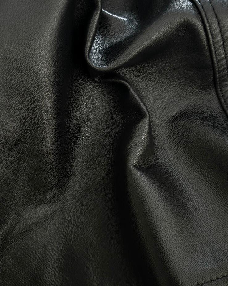 Trent -  Green Leather Harrington Style Jacket