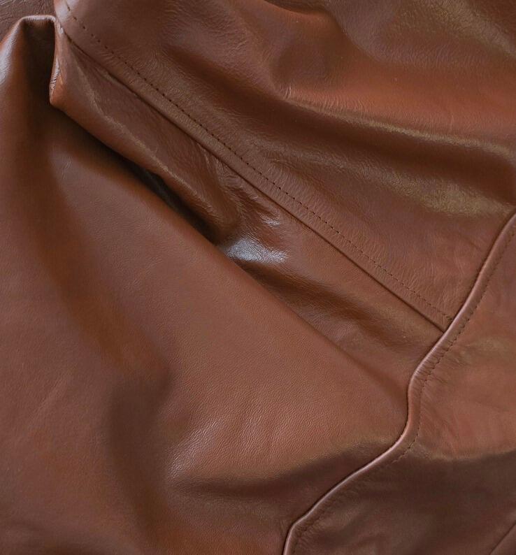 Grove - Rust Red Leather Trucker Jacket