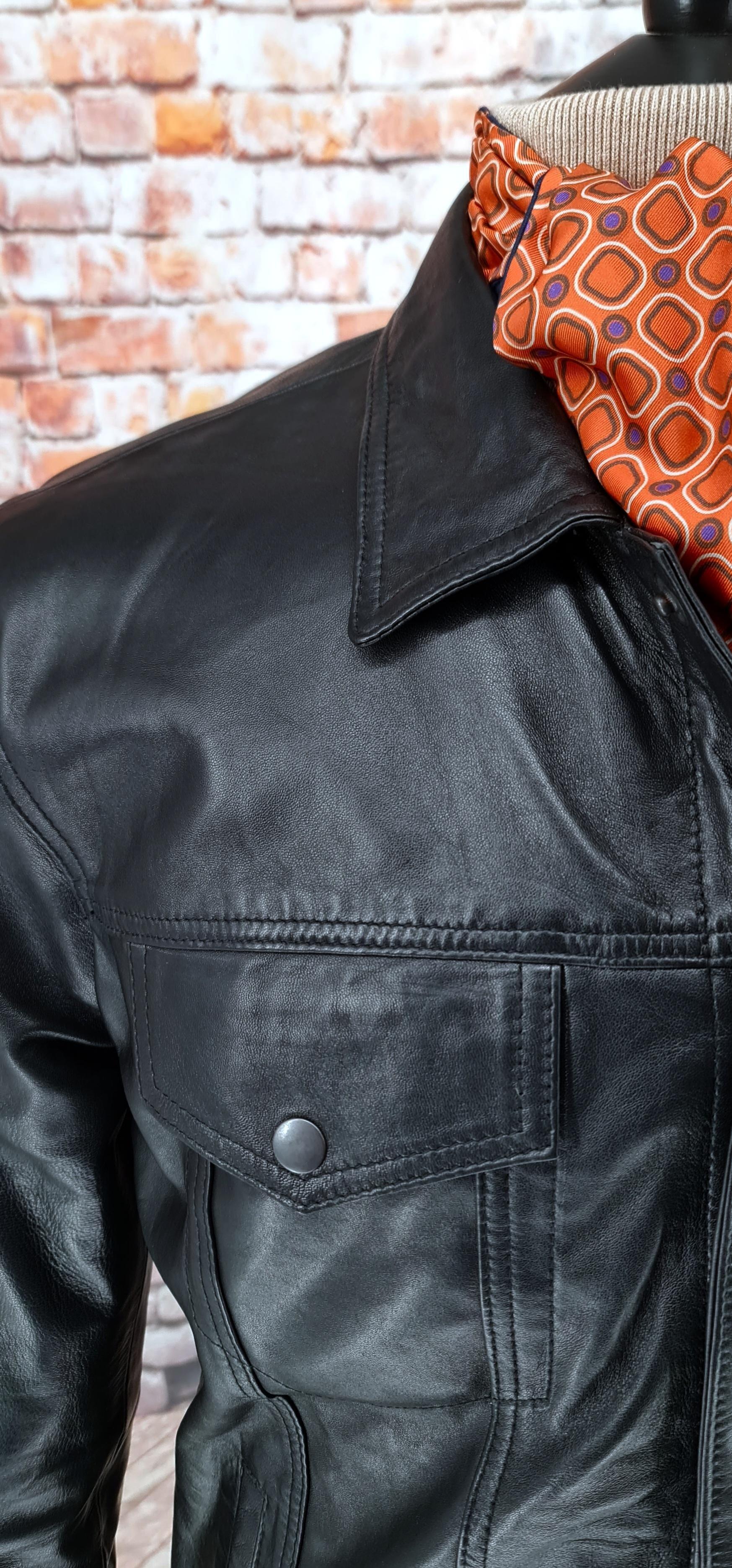 "Lomas"  Black  Short Superb Leather Jacket