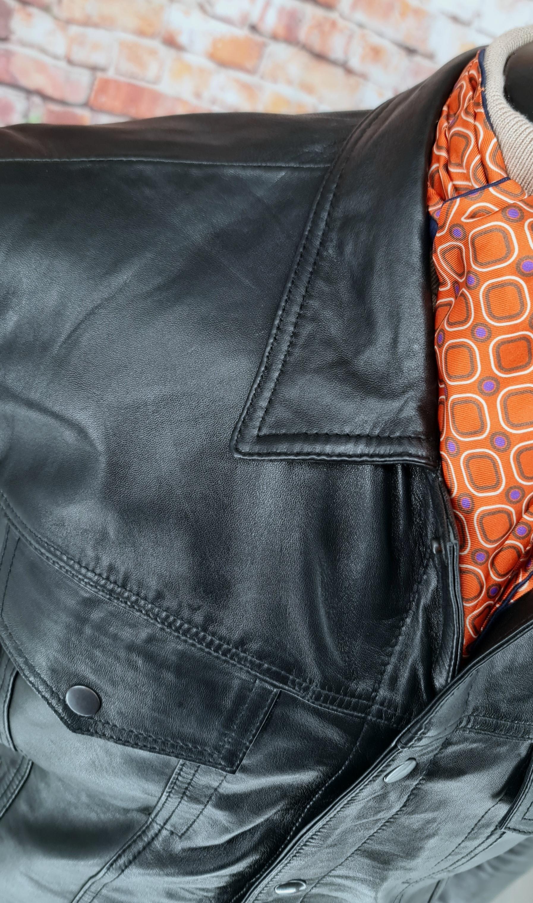 "Lomas"  Black  Short Superb Leather Jacket