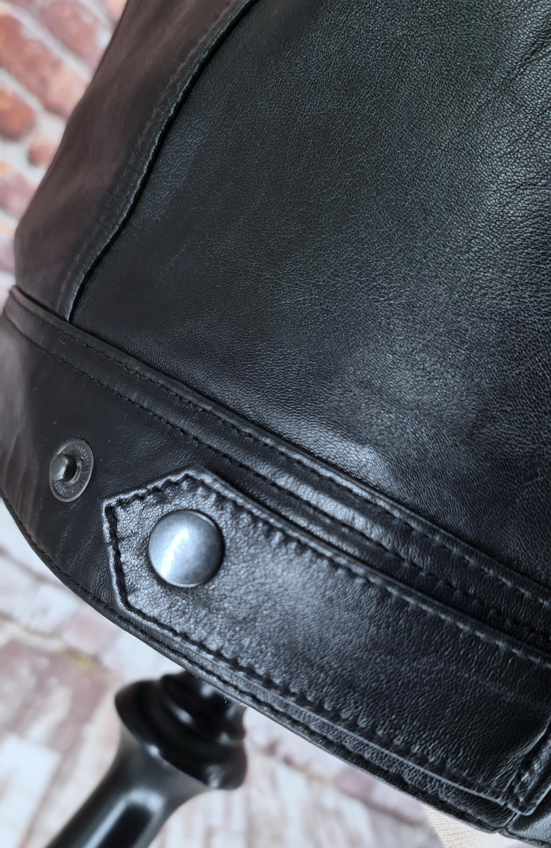 "Lomas"  Black  Short Superb Leather Jacket