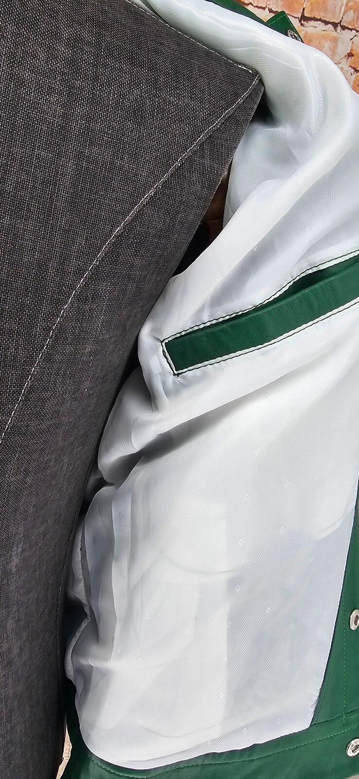 "Lomas"  Green Short Superb Leather Jacket