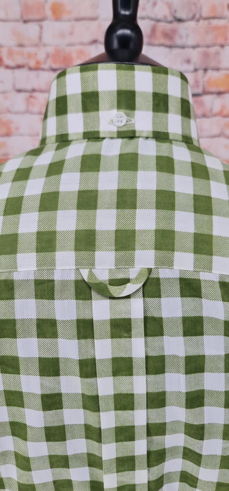 Basil - Green Gingham Check Short Sleeve Shirt