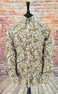 "Jude" 4 Button Collar Yeĺlow Paisley Shirt